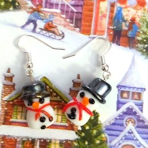 Christmas Snow Guys Earring Set